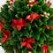 15in. UV Resistant Artificial Red Tip Photinia Christmas Hanging Ball with Gold Berries (Indoor/Outdoor)
